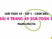 Giải bài 4 trang 48 Toán 10 Tập 1 SGK Cánh Diều